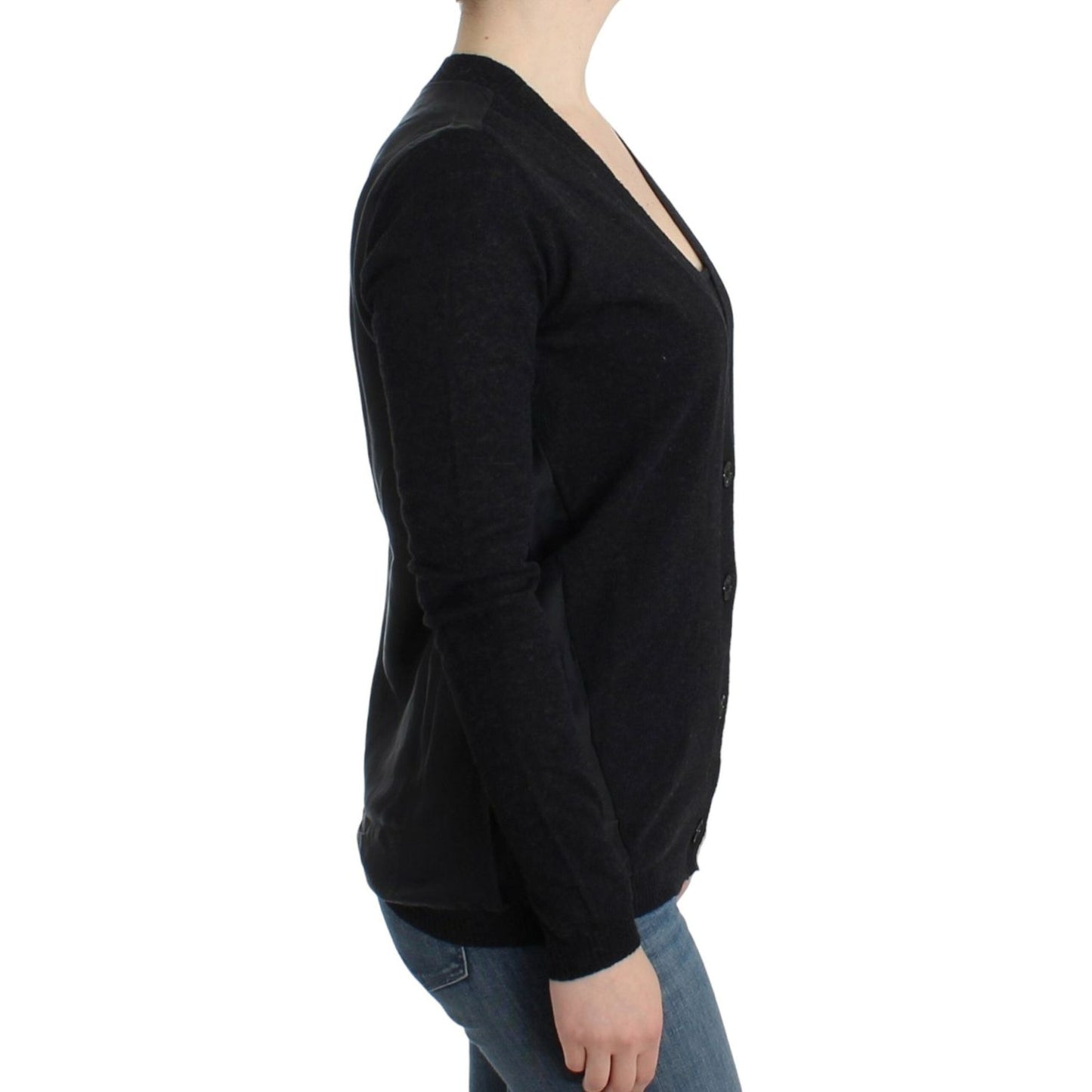 Costume National Gray wool alpaca cardigan