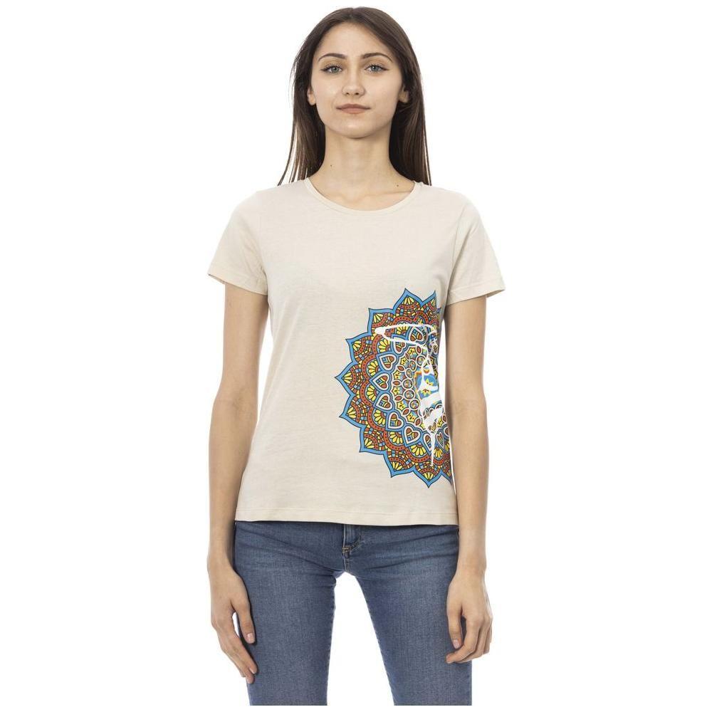 Trussardi Action Beige Cotton Women Top Trussardi Action