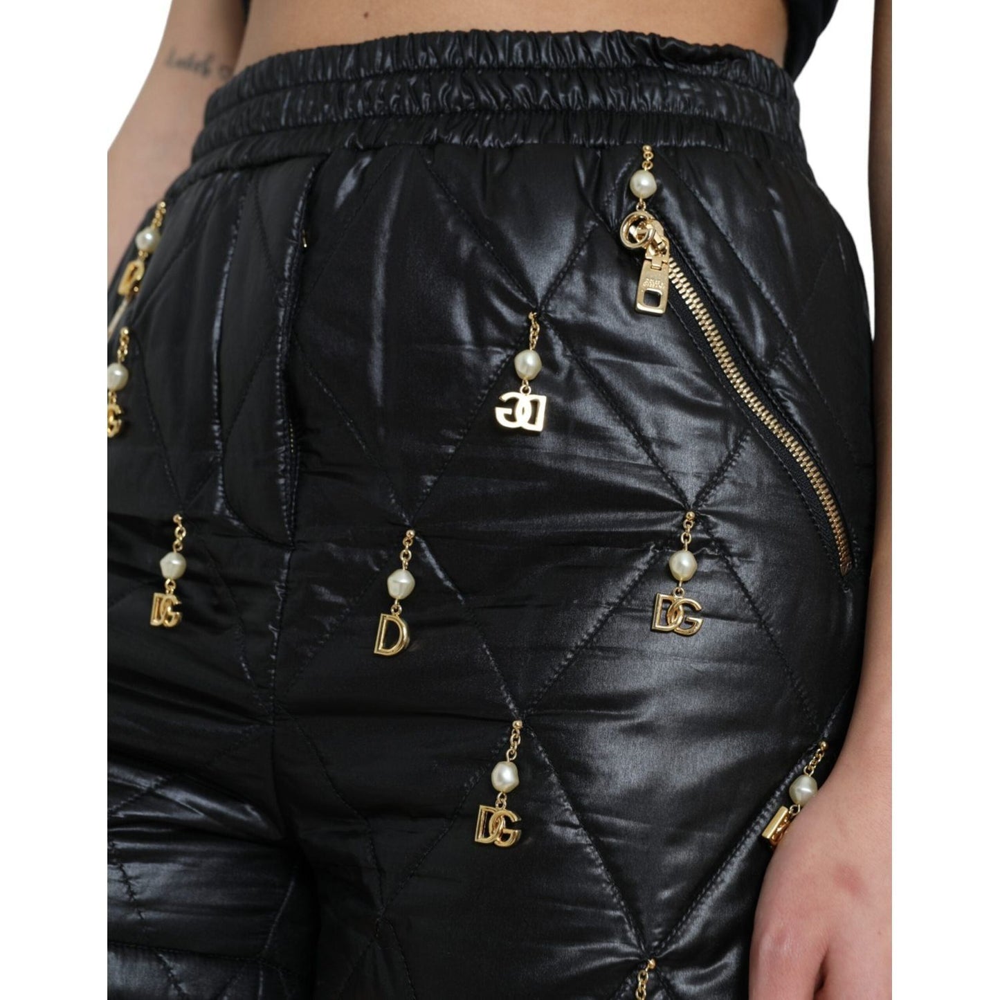 Dolce & Gabbana Elegant High-Waist Embellished Shorts Dolce & Gabbana