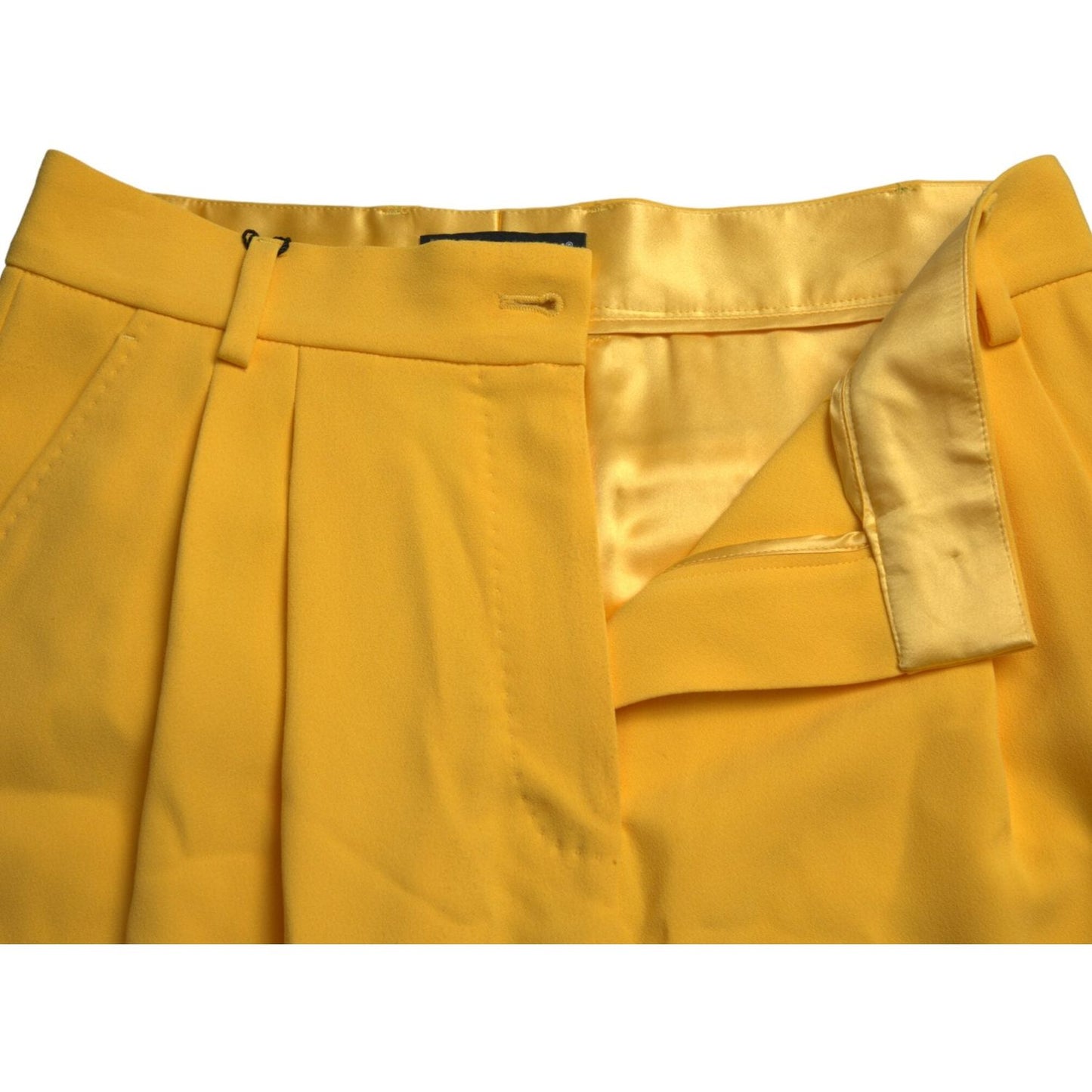 Dolce & Gabbana Elegant High Waist Bermuda Shorts in Sunny Yellow Dolce & Gabbana