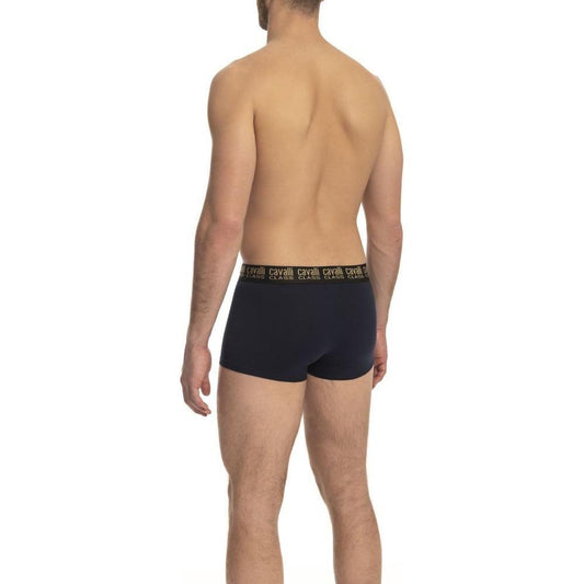 Cavalli Class Blue Cotton Men Underwear Cavalli Class