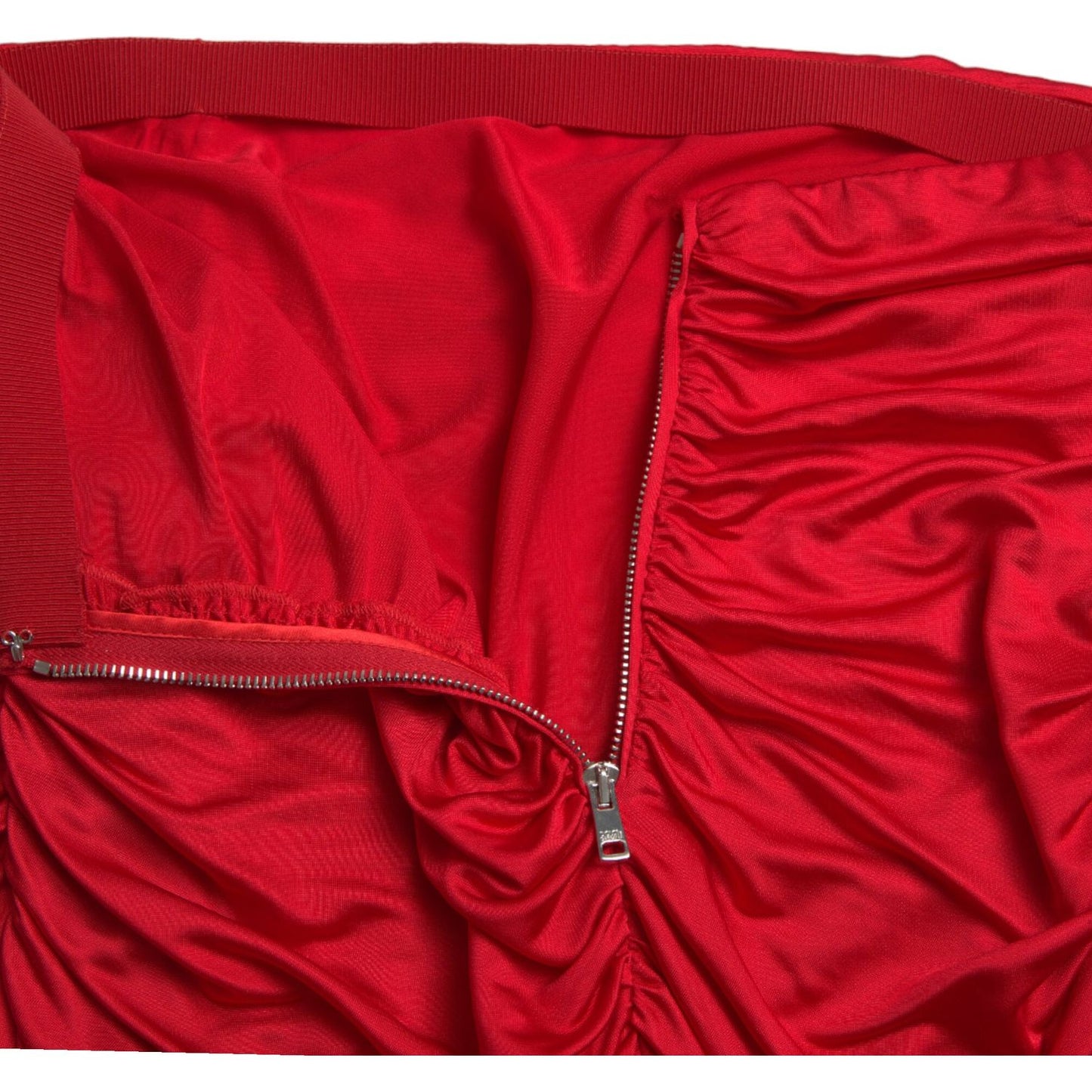 Dolce & Gabbana Elegant Pleated Mini Skirt in Vibrant Red Dolce & Gabbana