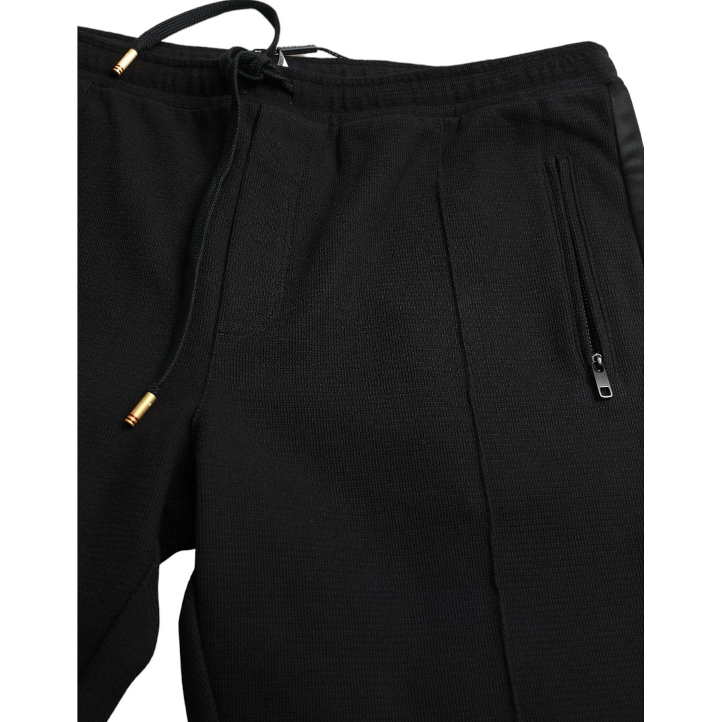 Dolce & Gabbana Elegant Black Cotton Blend Jogger Pants Dolce & Gabbana