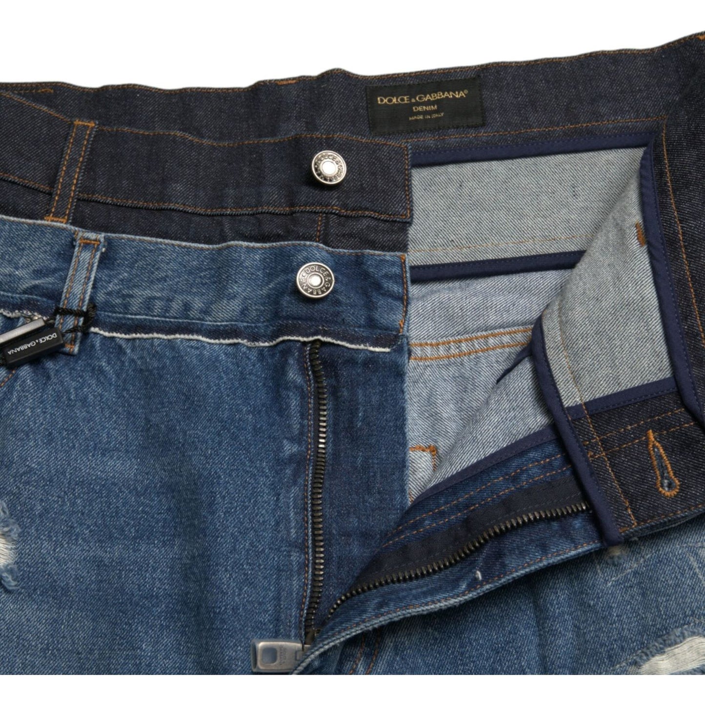 Dolce & Gabbana Chic Skinny Tattered Denim Jeans Dolce & Gabbana