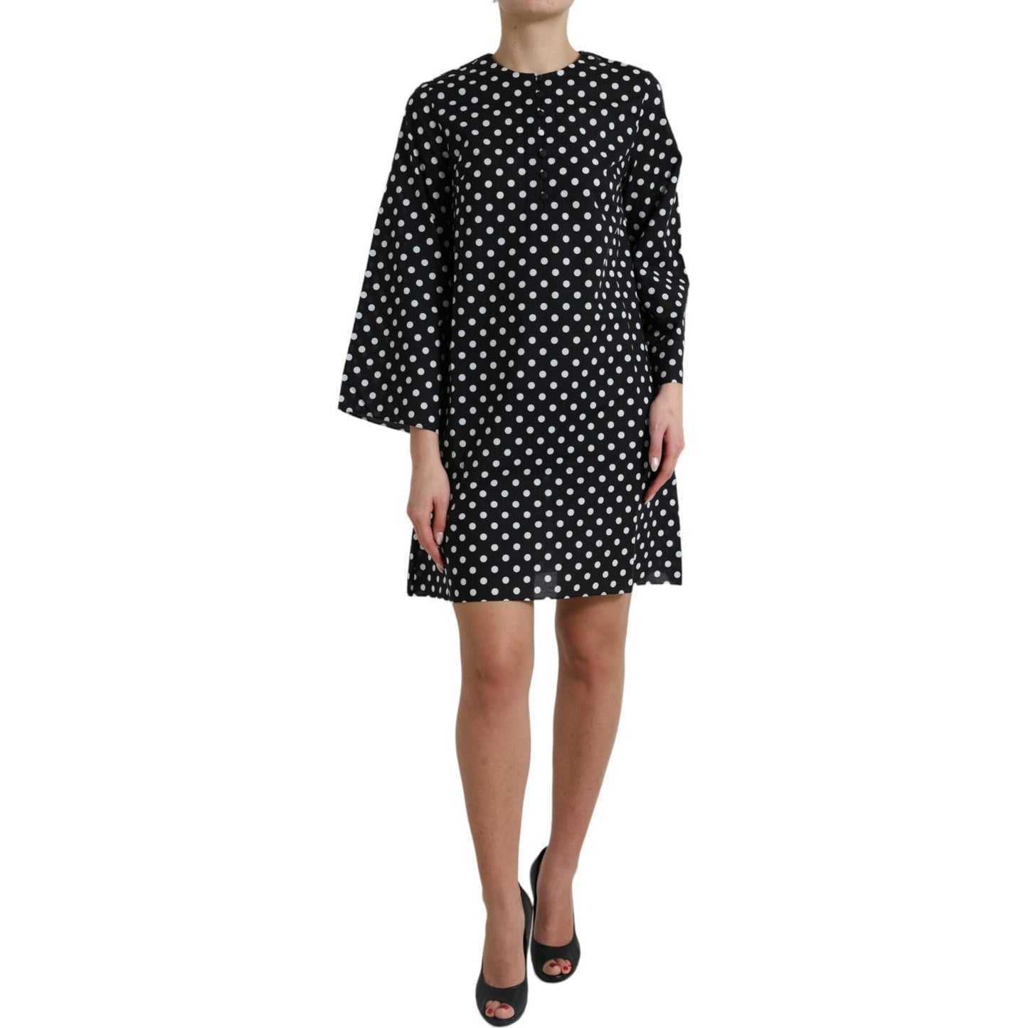 Dolce & Gabbana Elegant Polka Dot Shift Mini Dress Dolce & Gabbana