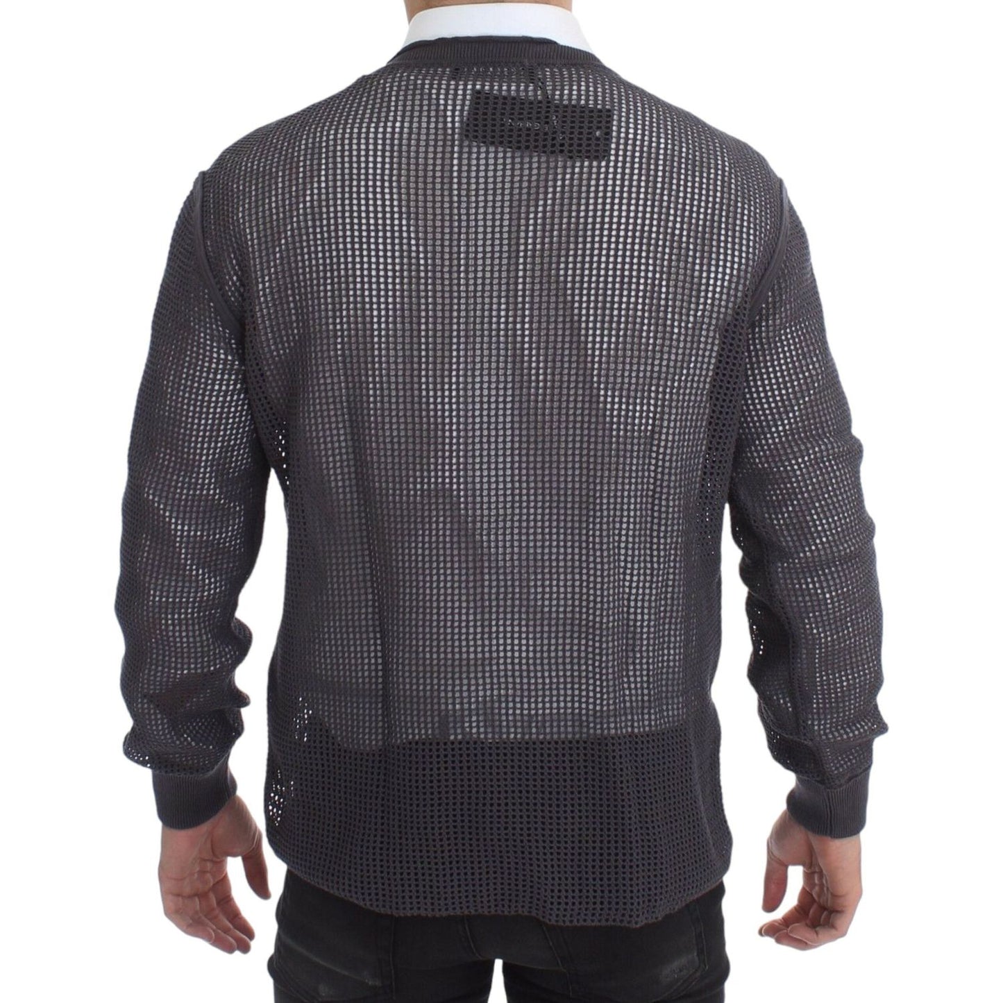 Dolce & Gabbana Purple Runway Netz Pullover Netted Sweater