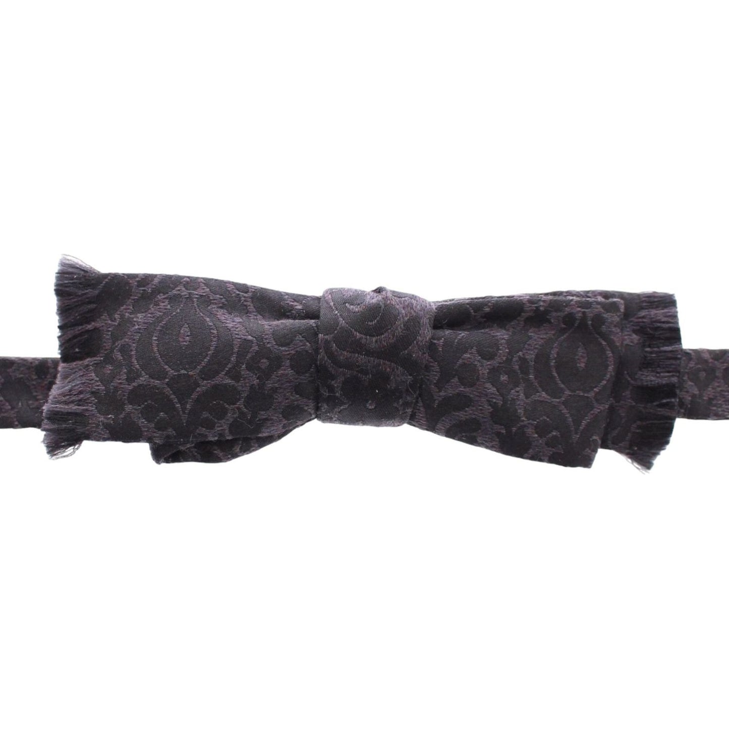 Dolce & Gabbana Elegant Black Paisley Silk-Wool Blend Bow Tie Bow Tie Dolce & Gabbana