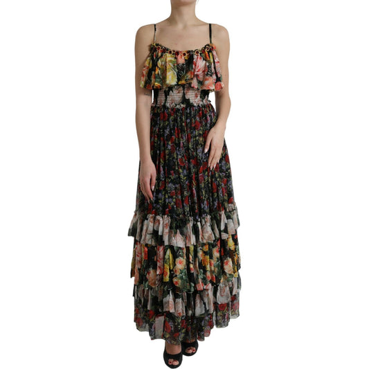 Dolce & Gabbana Vibrant Silk Floral Maxi Dress Dolce & Gabbana