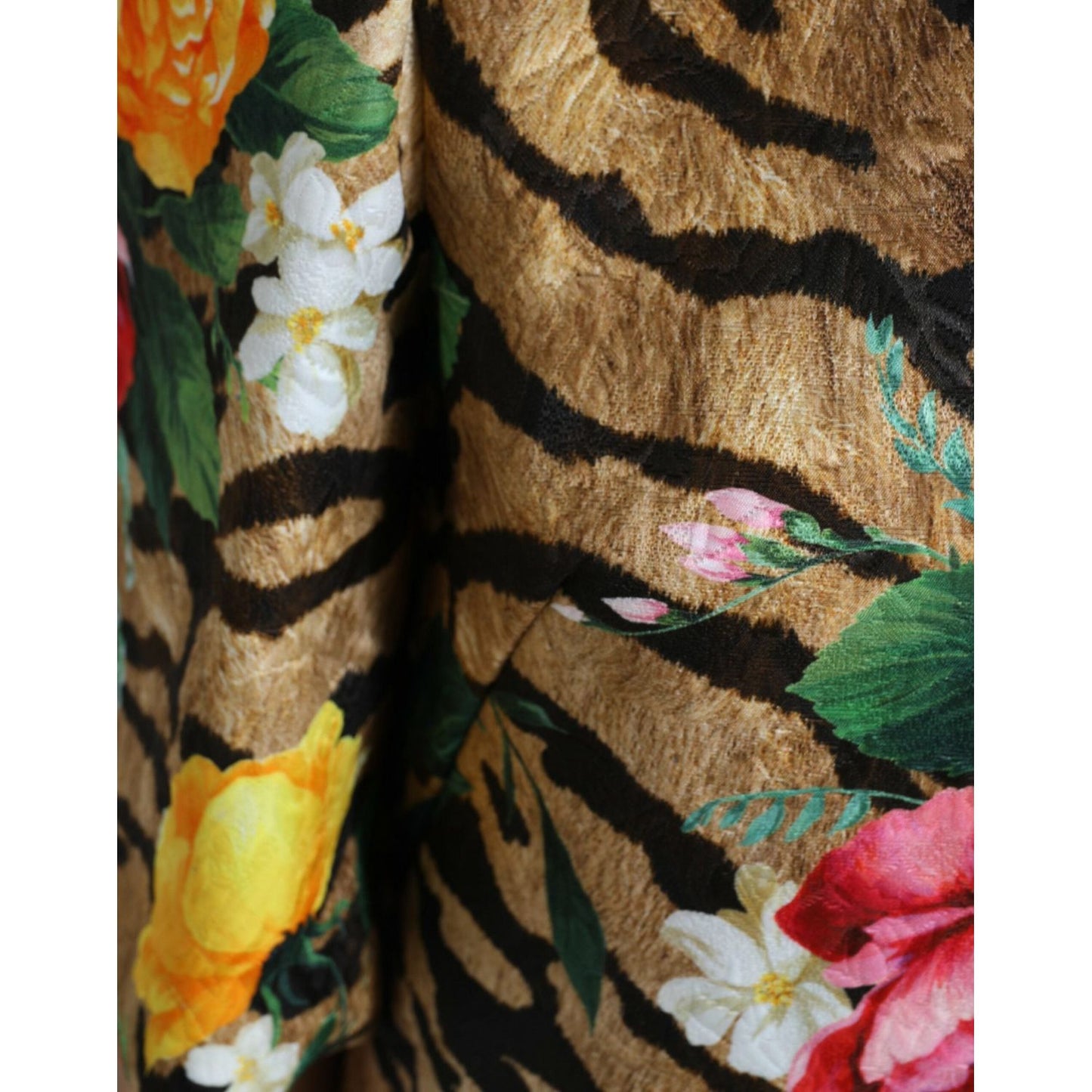 Dolce & Gabbana Animal & Floral Print Mini Shift Dress Dolce & Gabbana