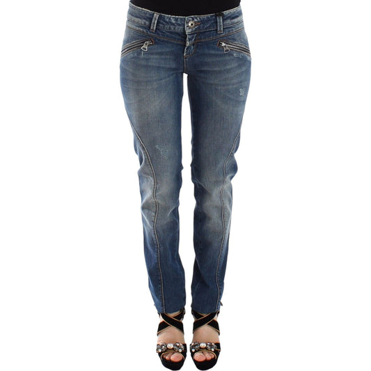 Ermanno Scervino Blue Slim Jeans Denim Pants Straight Stretch