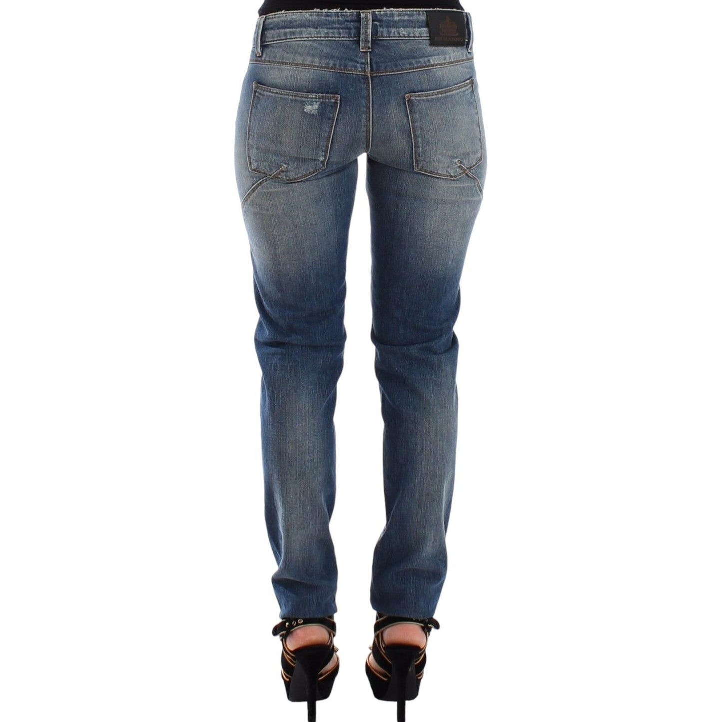 Ermanno Scervino Chic Slim-Fit Blue Denim Jeans Ermanno Scervino