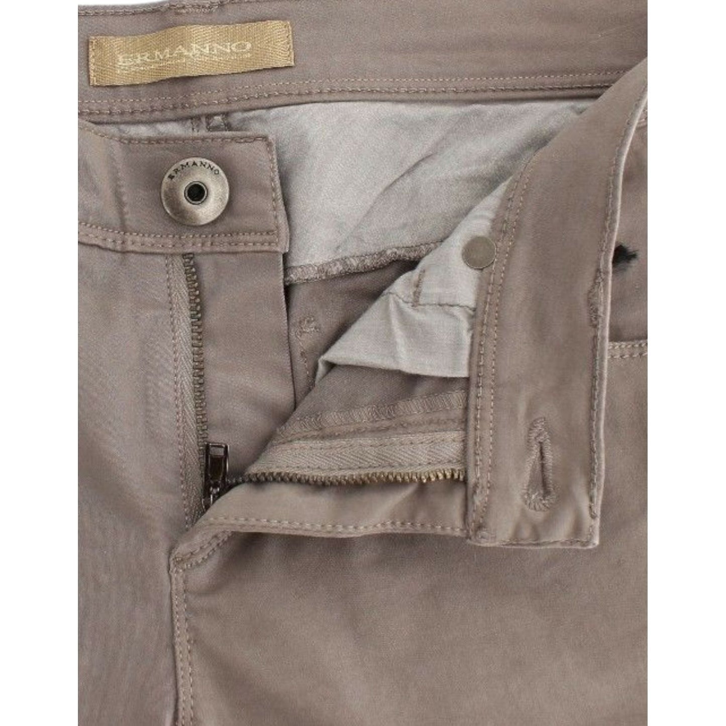 Ermanno Scervino Chic Taupe Skinny Jeans for Elevated Style Ermanno Scervino