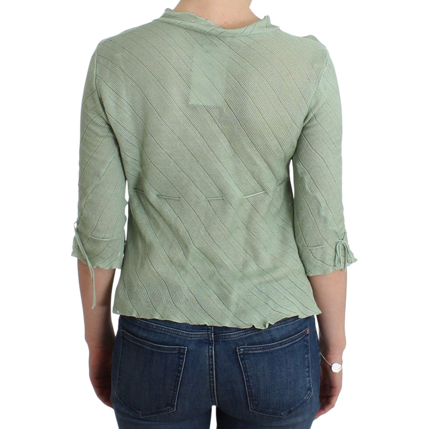 Ermanno Scervino Chic Green Knitted Top – Ethereal Elegance Ermanno Scervino