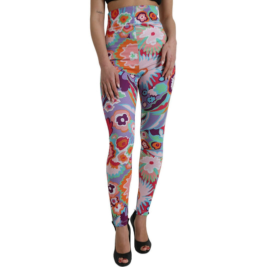 Dolce & Gabbana Enchanting Floral Print High-Waist Leggings Dolce & Gabbana