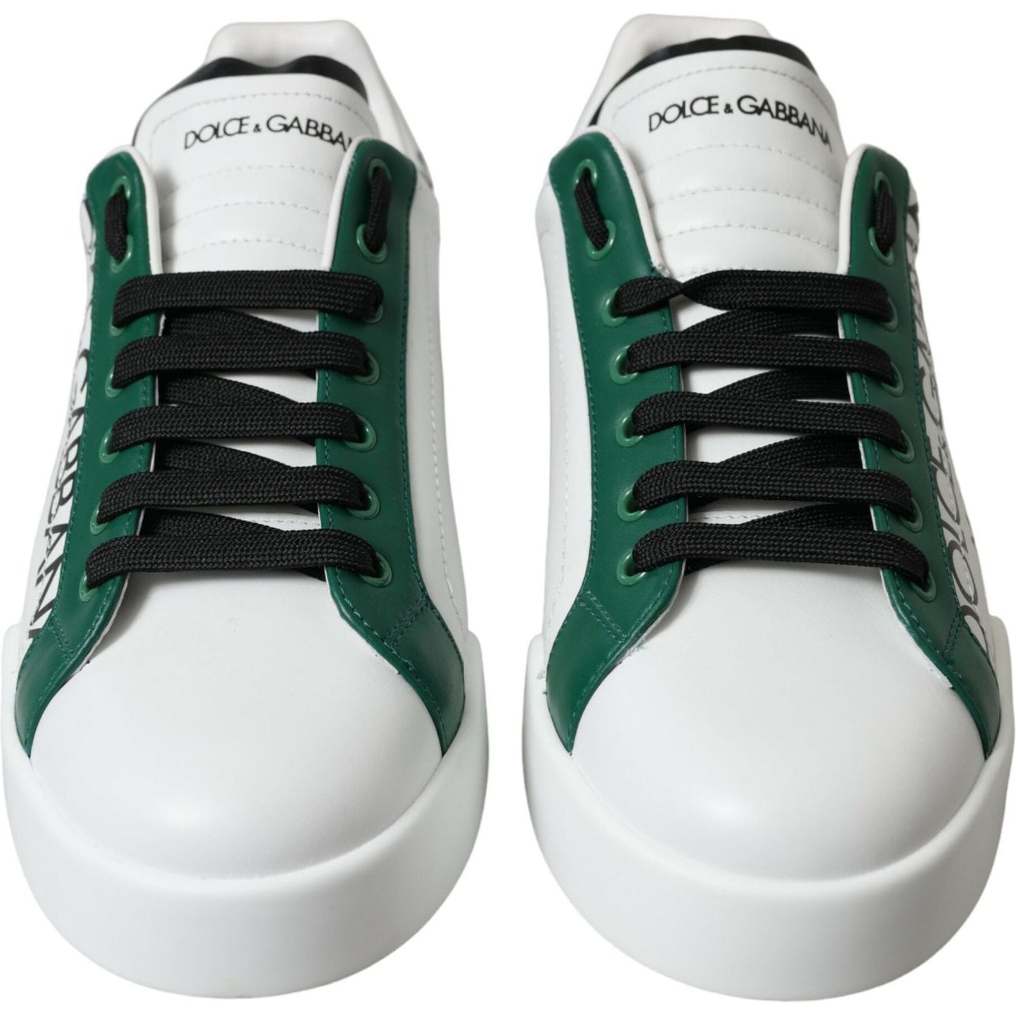 Dolce & Gabbana Elegant White Crown Leather Sneakers