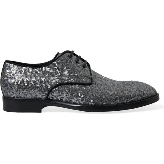 Dolce & Gabbana Exquisite Sequined Derby Dress Shoes Dolce & Gabbana