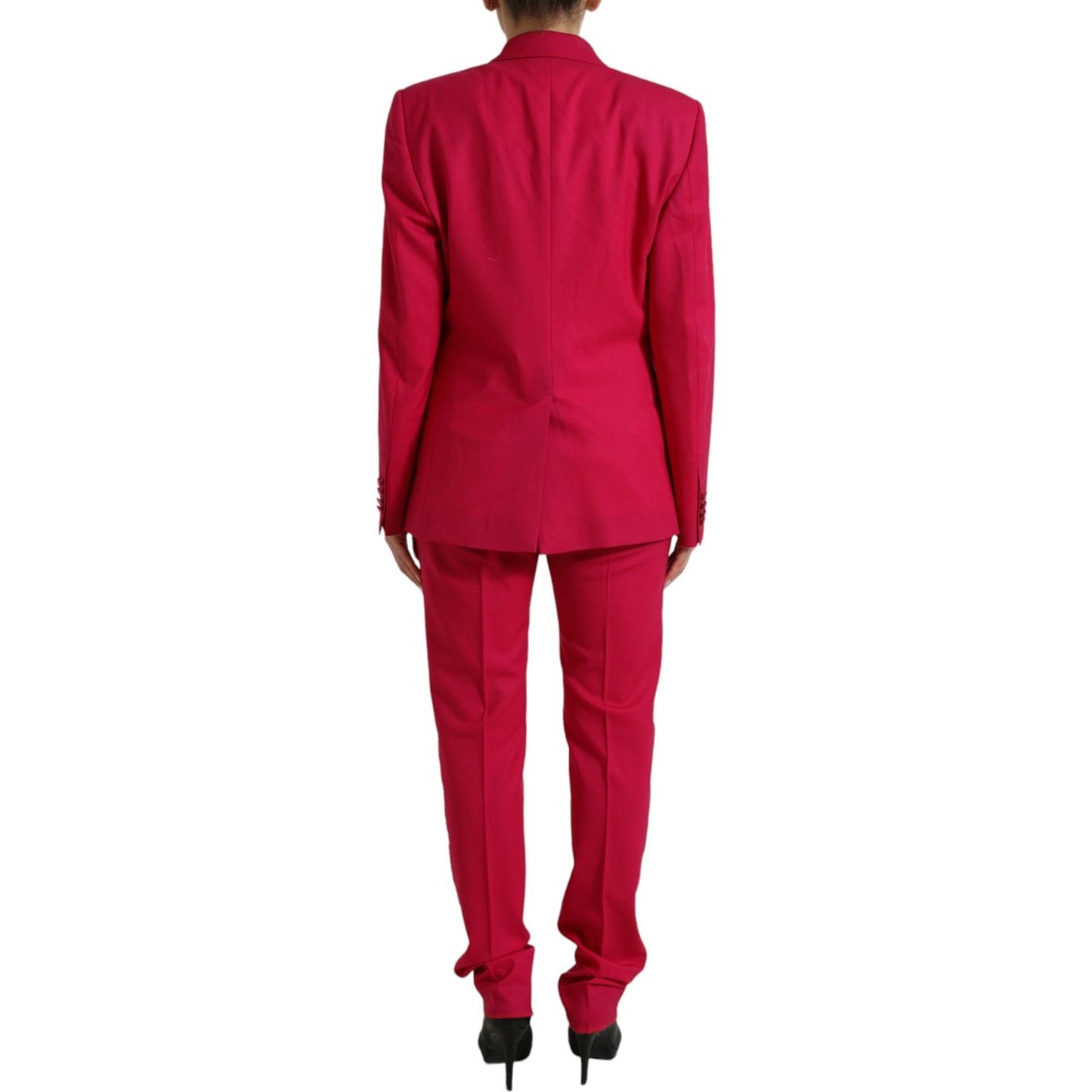 Dolce & Gabbana Elegant Red Slim Fit 3 Piece Martini Suit