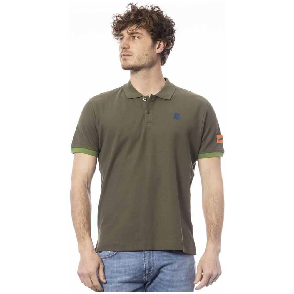 Invicta Green Cotton Men Polo Shirt Invicta