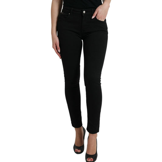 Dolce & Gabbana Elegant Black Mid-Waist Stretch Jeans Dolce & Gabbana