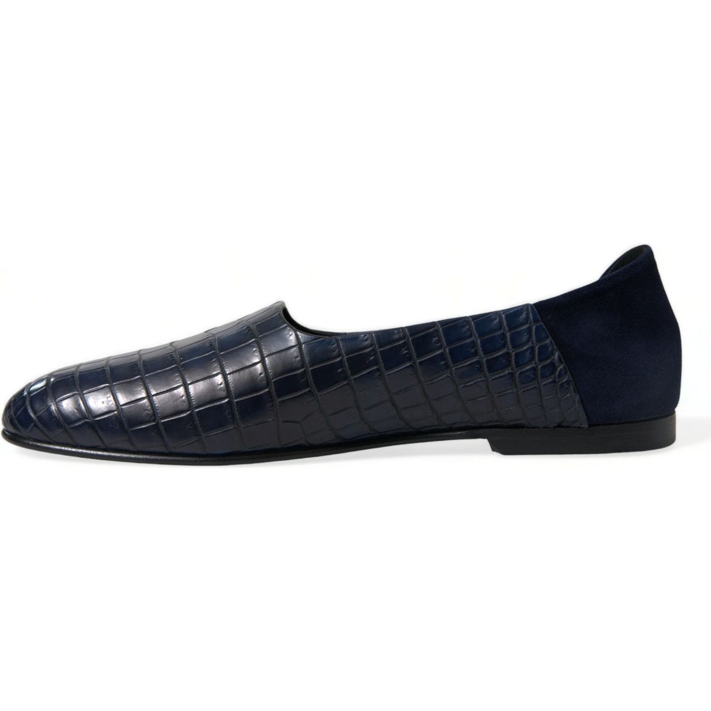 Dolce & Gabbana Elegant Blue Crocodile Leather Loafers Dolce & Gabbana