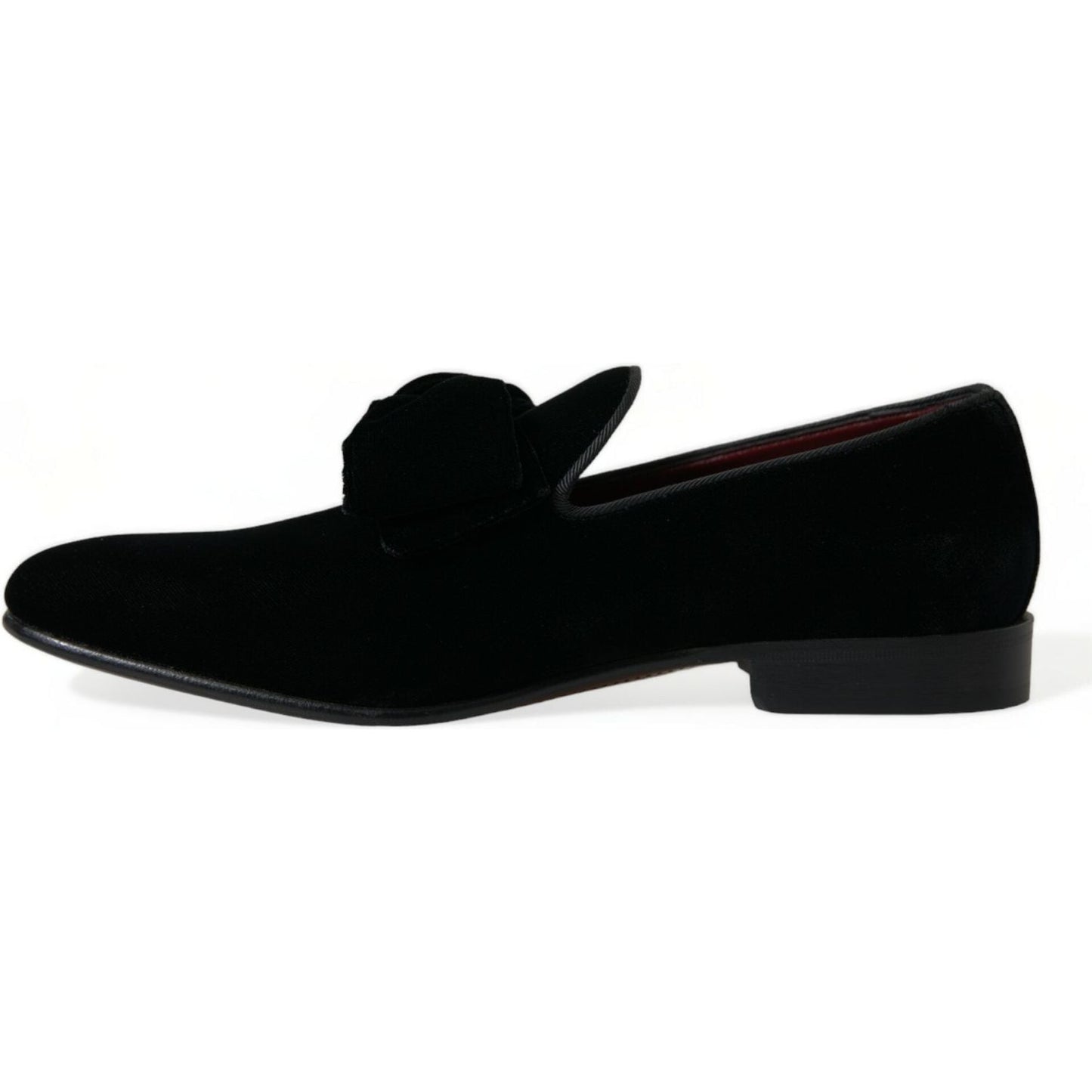 Dolce & Gabbana Elegant Black Velvet Loafers - Men's Luxury Footwear Dolce & Gabbana