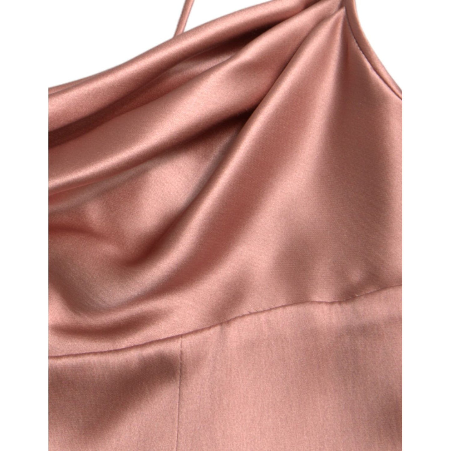 Dolce & Gabbana Elegant Long Silk Gown in Pink Dolce & Gabbana