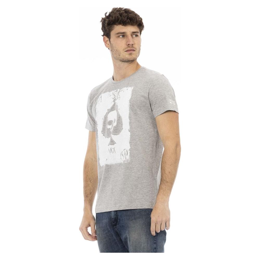 Trussardi Action Gray Cotton Men T-Shirt Trussardi Action