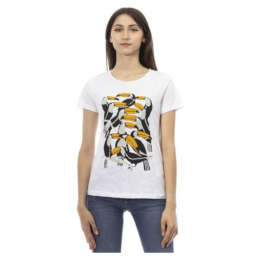 Trussardi Action White Cotton Women T-Shirt Trussardi Action