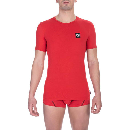 Bikkembergs Red Cotton Men T-Shirt Bikkembergs