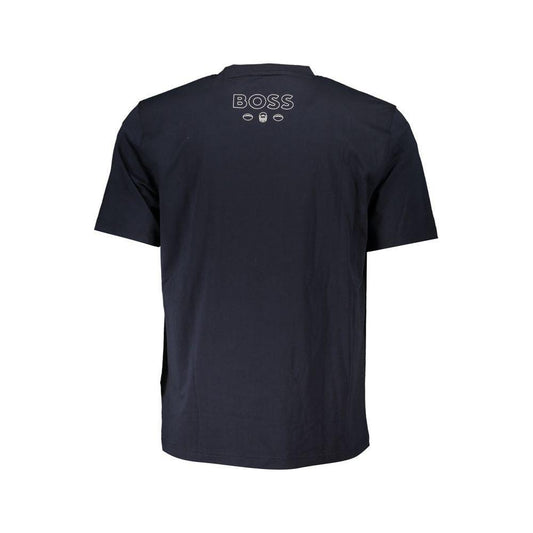 Hugo Boss Blue Cotton Men T-Shirt Hugo Boss