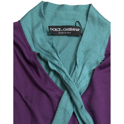 Dolce & Gabbana Multicolor Bow Fastening Pullover Sweater