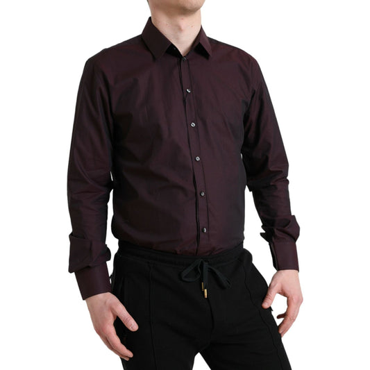 Dolce & Gabbana Elegant Maroon Martini Dress Shirt Dolce & Gabbana