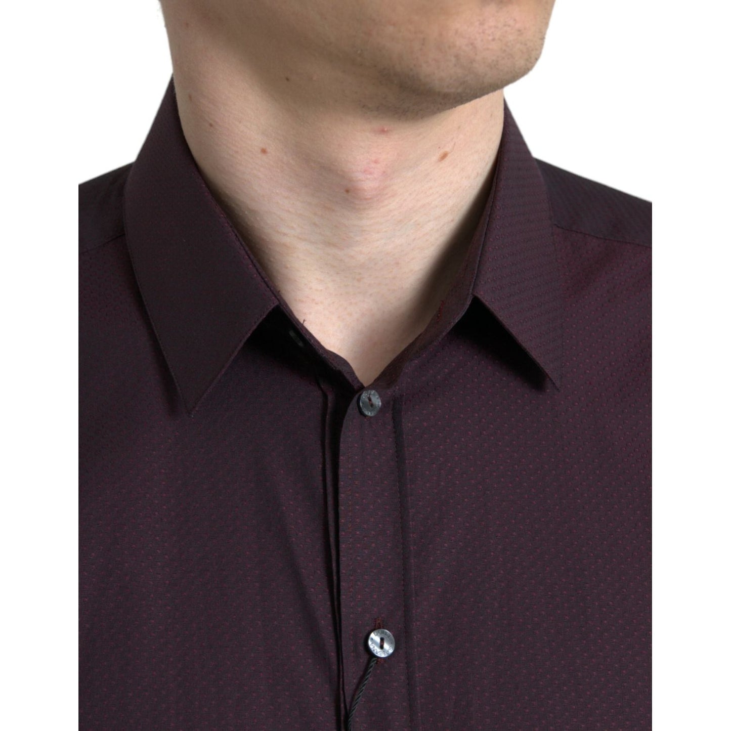 Dolce & Gabbana Elegant Maroon Martini Dress Shirt Dolce & Gabbana