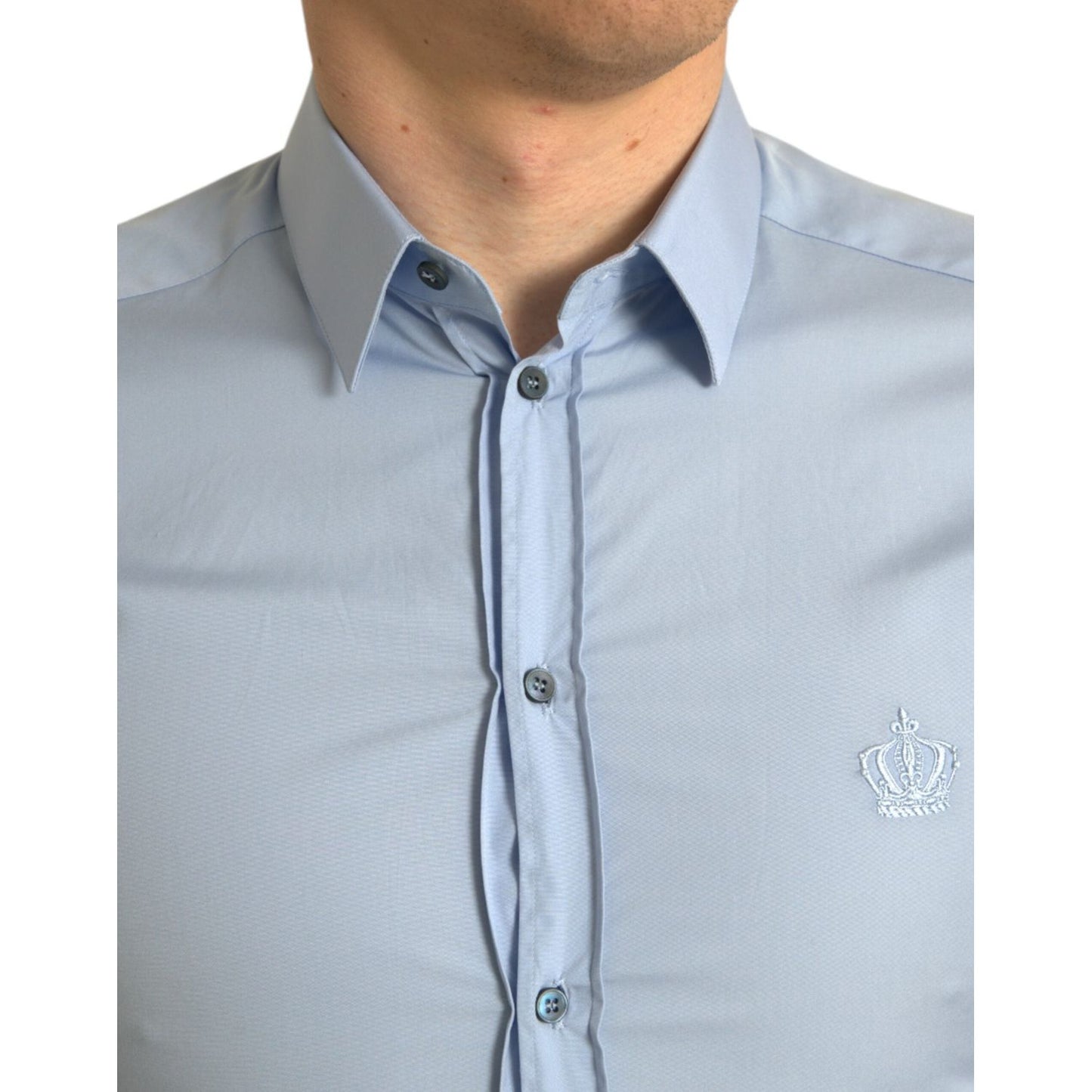 Dolce & Gabbana Elegant Slim Fit Sky Blue Dress Shirt Dolce & Gabbana