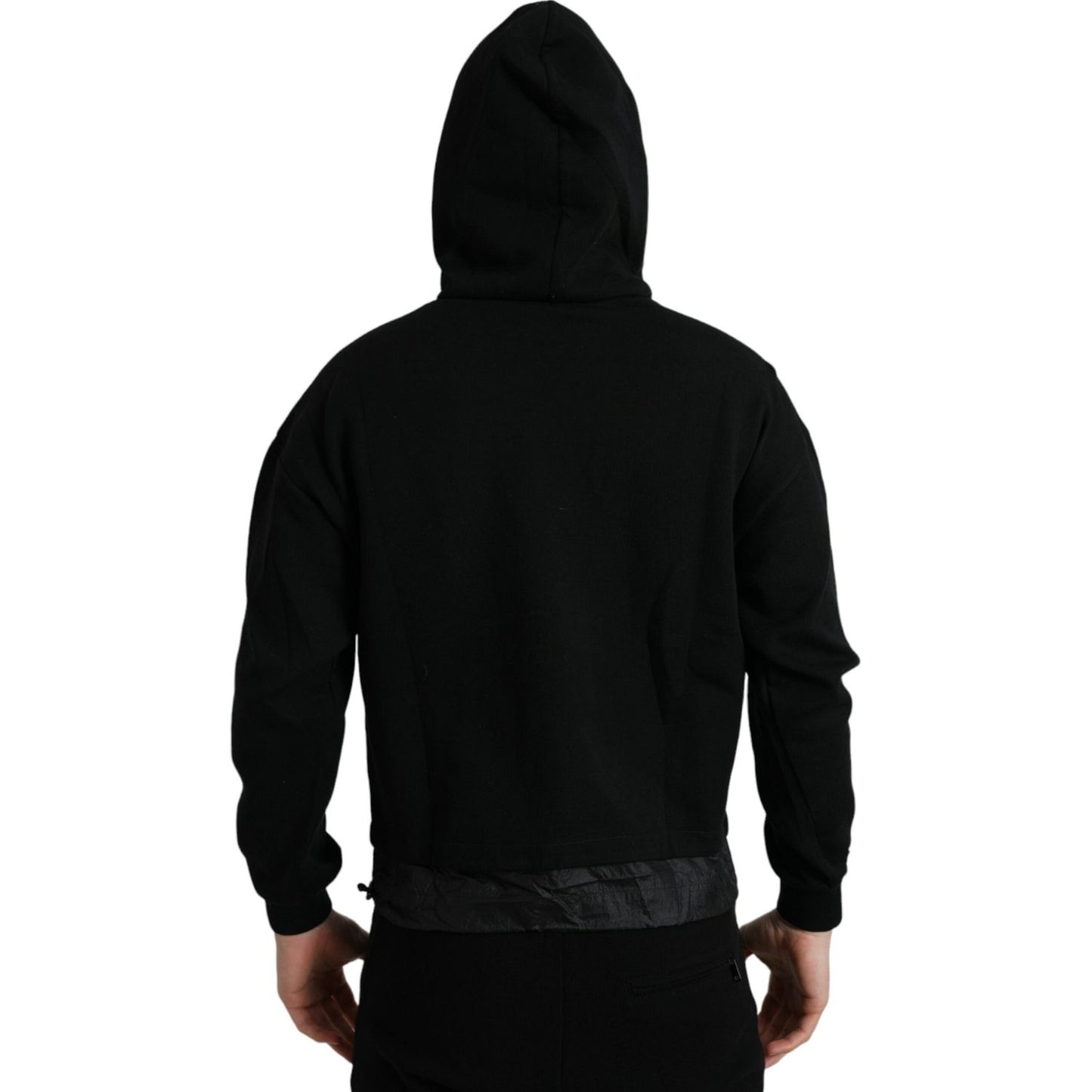 Dolce & Gabbana Elegant Black Hooded Pullover Sweater Dolce & Gabbana