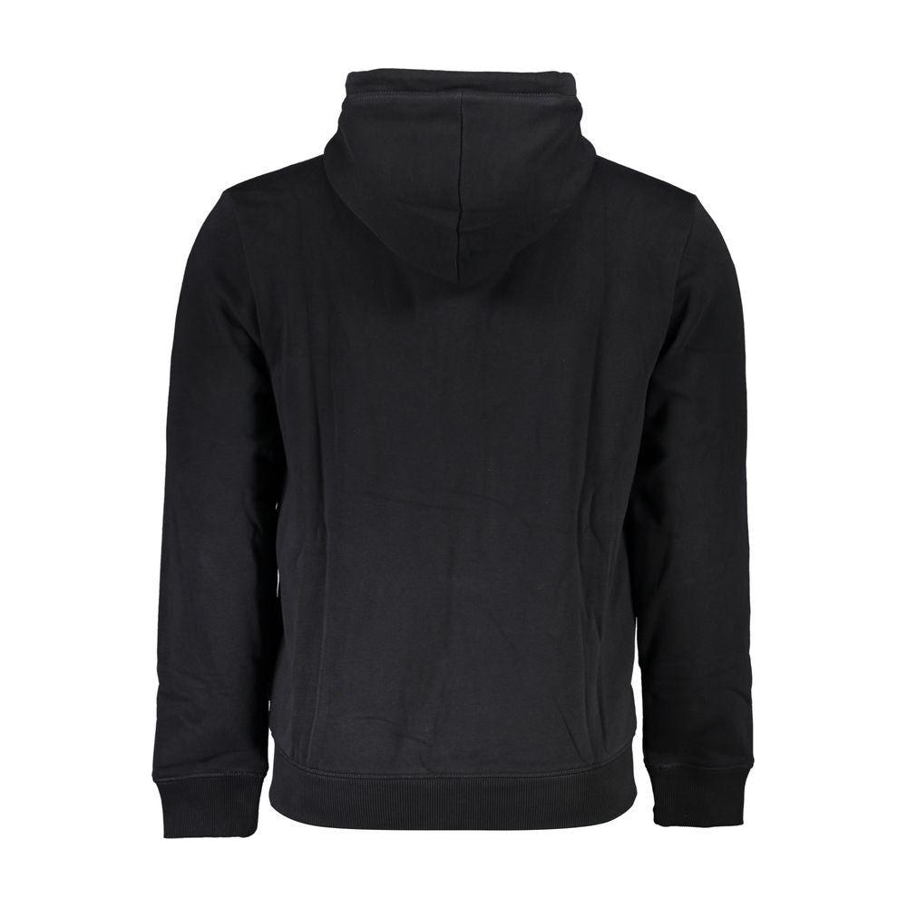 Napapijri Black Cotton Men Hooded Sweater Napapijri