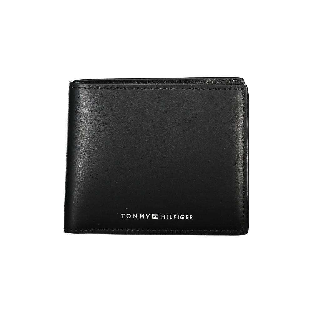 Tommy Hilfiger Elegant Black Leather Bifold Men's Wallet Tommy Hilfiger