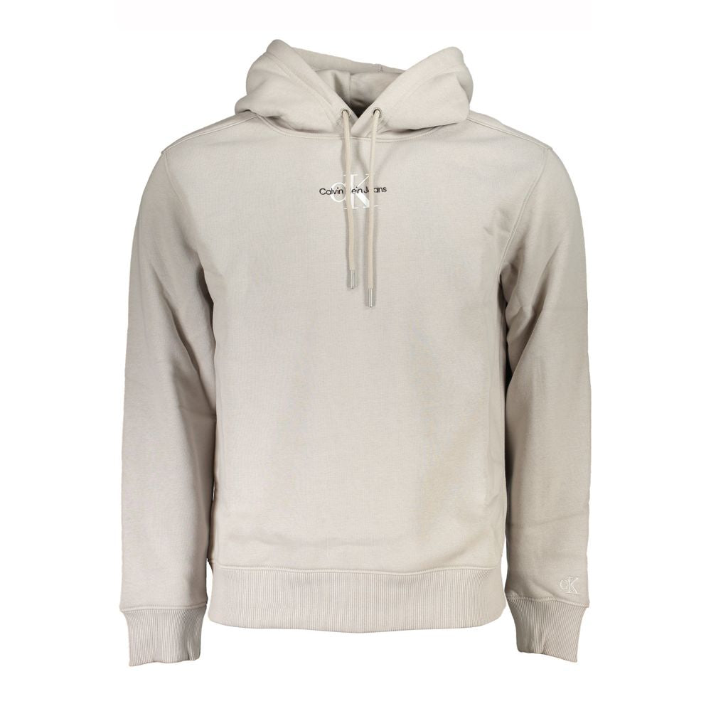 Calvin Klein Chic Gray Fleece Hooded Sweatshirt Calvin Klein