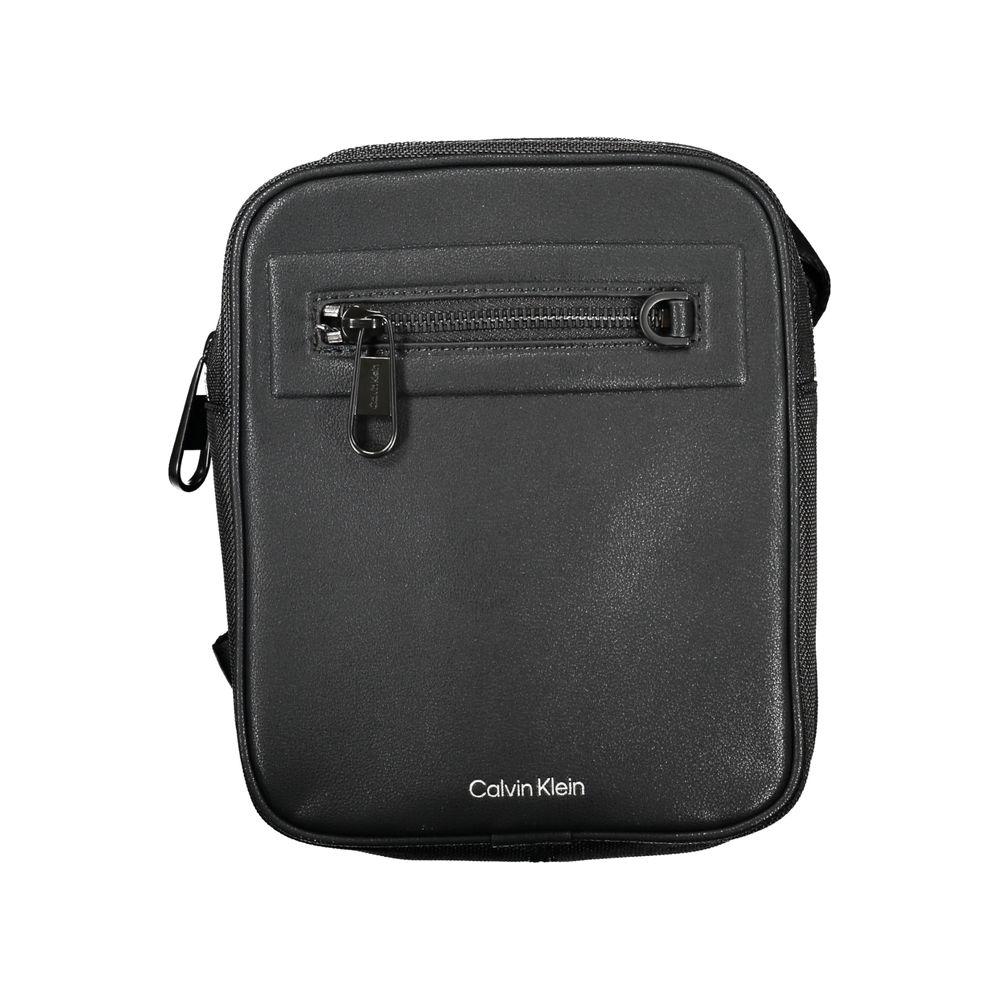 Calvin Klein Sleek Black Shoulder Bag with Contrasting Details Calvin Klein