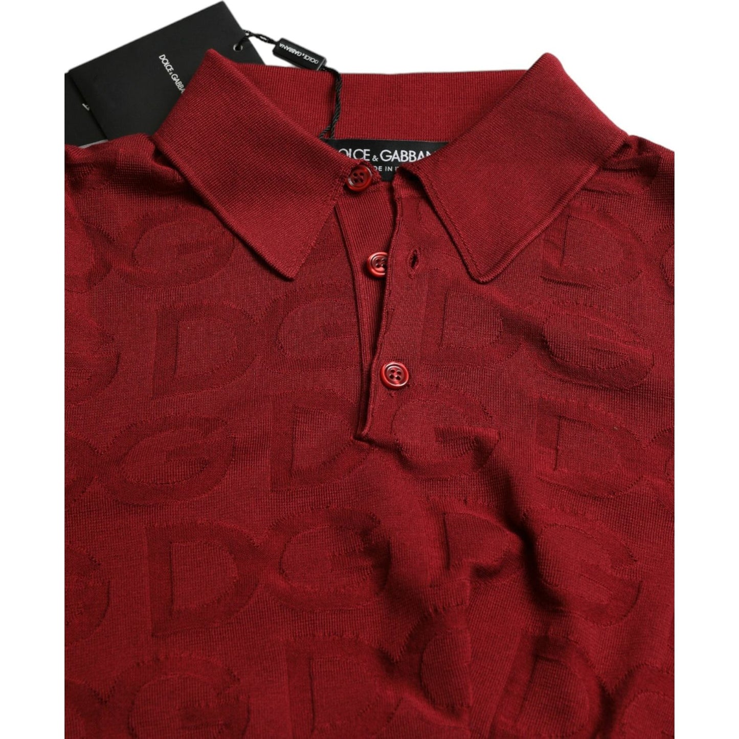 Dolce & Gabbana Silk Maroon Polo T-Shirt - Elegance Meets Comfort Dolce & Gabbana