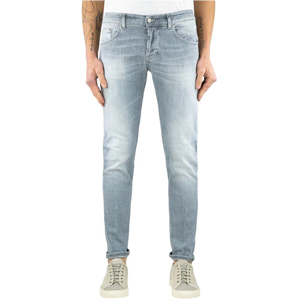 Dondup Sleek Gray Slim Fit Designer Jeans Dondup