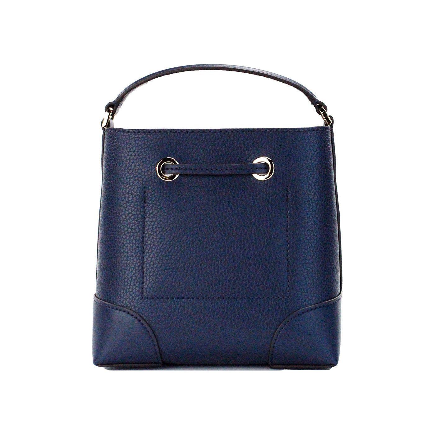 Michael Kors Mercer Small Navy Pebbled Leather Bucket Crossbody Bag Purse Michael Kors