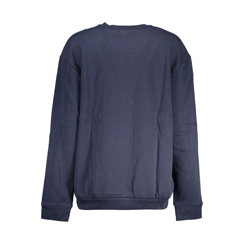 Cavalli Class Elegant Blue Fleece Crew Neck Sweatshirt Cavalli Class