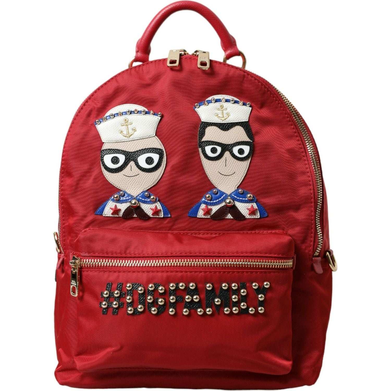 Dolce & Gabbana Red #DGFAMILY Embellished Backpack VULCANO Bag