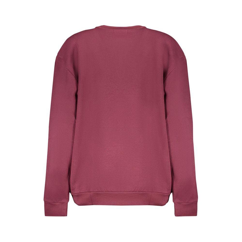 Cavalli Class Elegant Purple Crew Neck Fleece Sweatshirt Cavalli Class