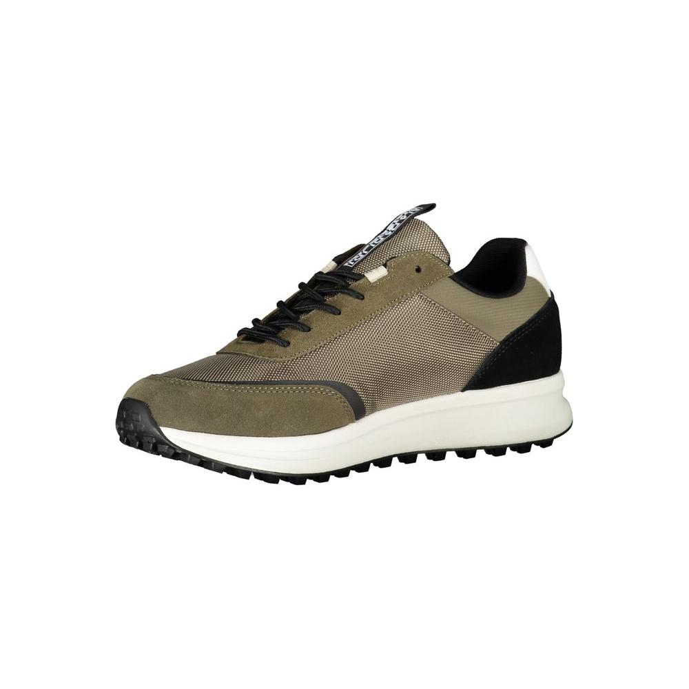 Napapijri Trendy Green Laced Sports Sneakers Napapijri