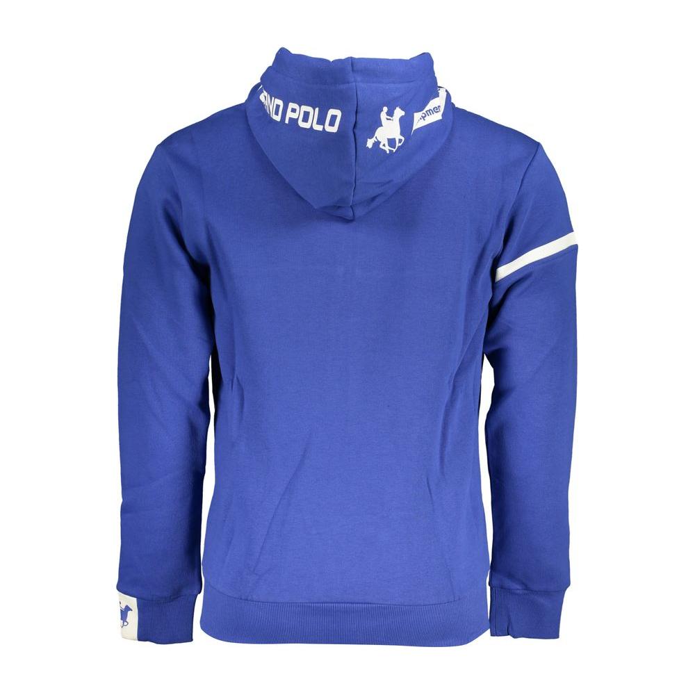 U.S. Grand Polo Classic Blue Hooded Fleece Sweatshirt U.S. Grand Polo