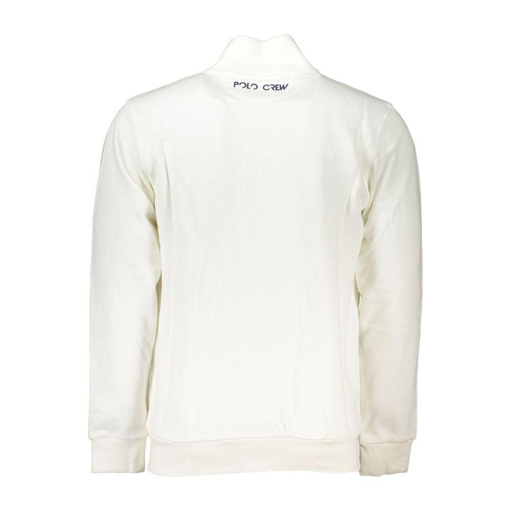 La Martina Elegant White Fleece Sweatshirt - Regular Fit La Martina