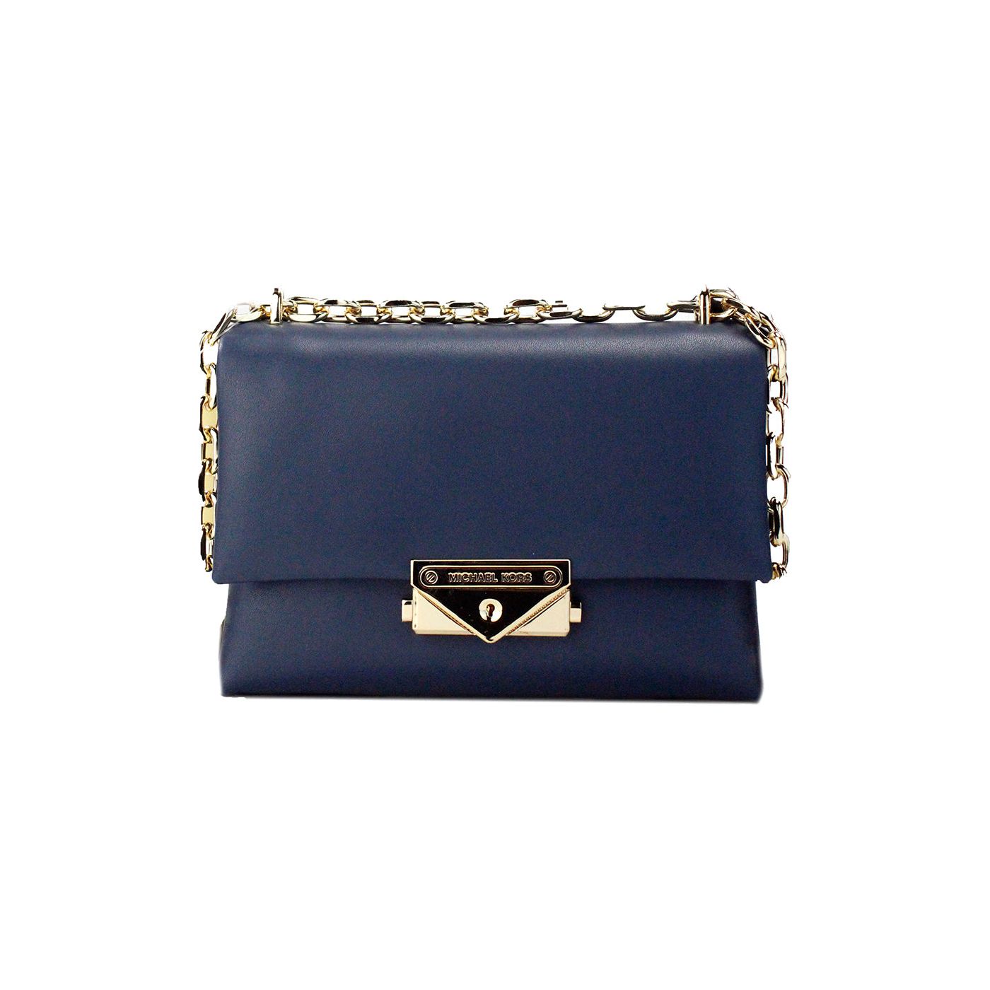 Cece Small Navy Vegan Leather Convertible Flap Crossbody Bag