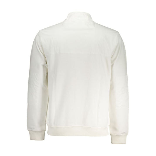 K-WAY Sleek White Long Sleeve Zip Sweatshirt